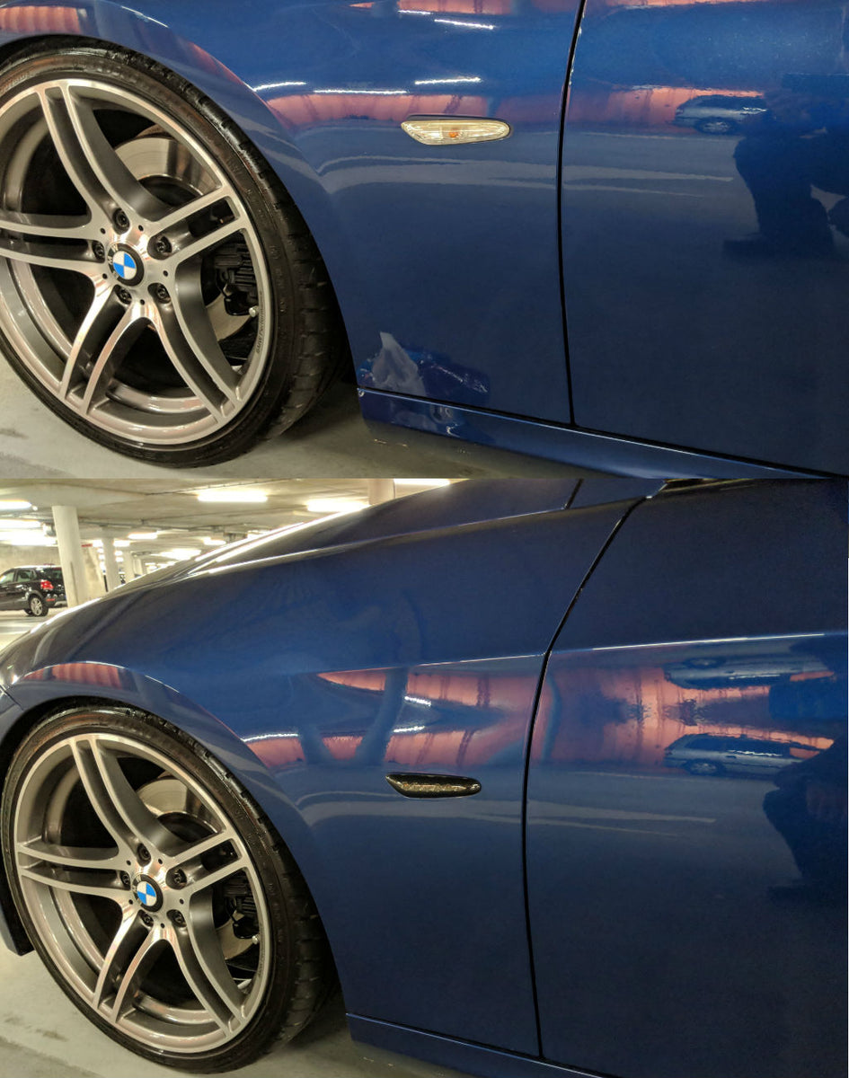 LED side indicators tinted CARBON for BMW 1 Series E81 E82 E87 E88
