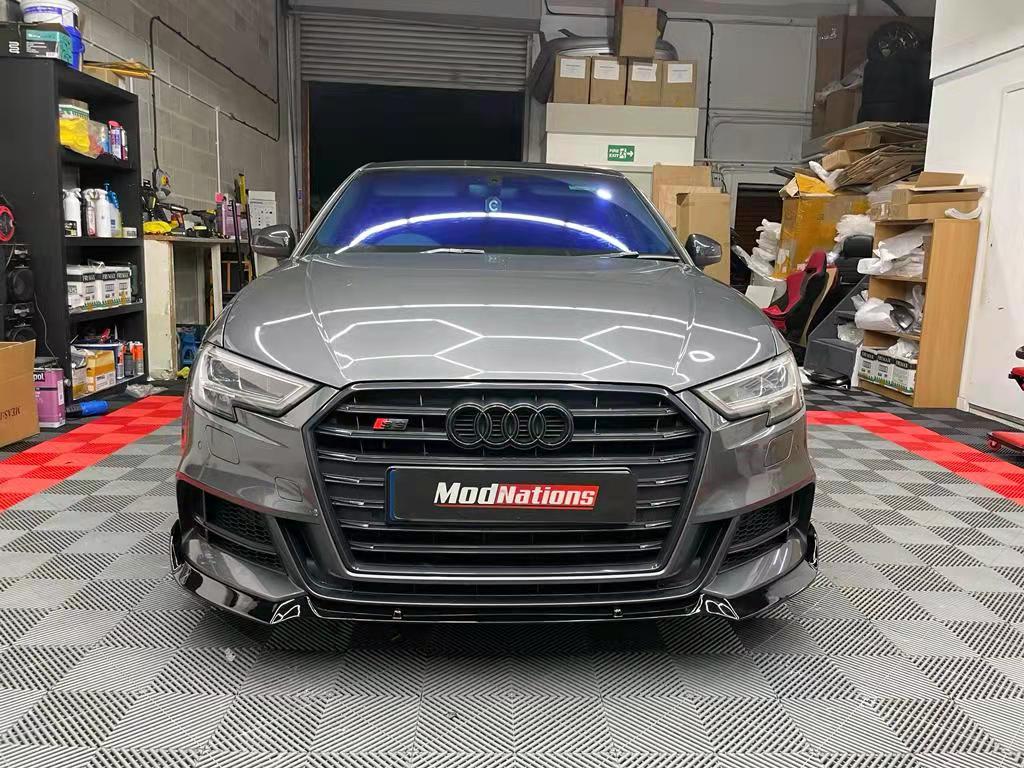 A3 - 8V Facelift: Gloss Black Front Splitter 17-20