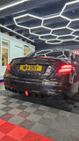 MERCEDES E CLASS W213 BRABUS STYLE GLOSS BLACK DIFFUSER WITH TIPS