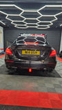 MERCEDES E CLASS W213 BRABUS STYLE GLOSS BLACK DIFFUSER WITH TIPS