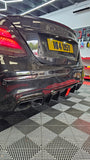 MERCEDES E CLASS W213 BRABUS STYLE GLOSS BLACK DIFFUSER WITH TIPS