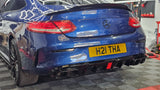 mercedes-benz-c-class-c205-brabus-style-gloss-black-diffuser-with-tips-blue-car