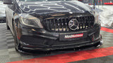 mercedes-a-class-w176-prefacelift-gloss-black-front-lip-closeup