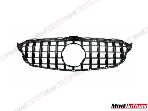 mercedes-c-class-w205-prefacelift-gtr-gloss-black-grille-without-cam